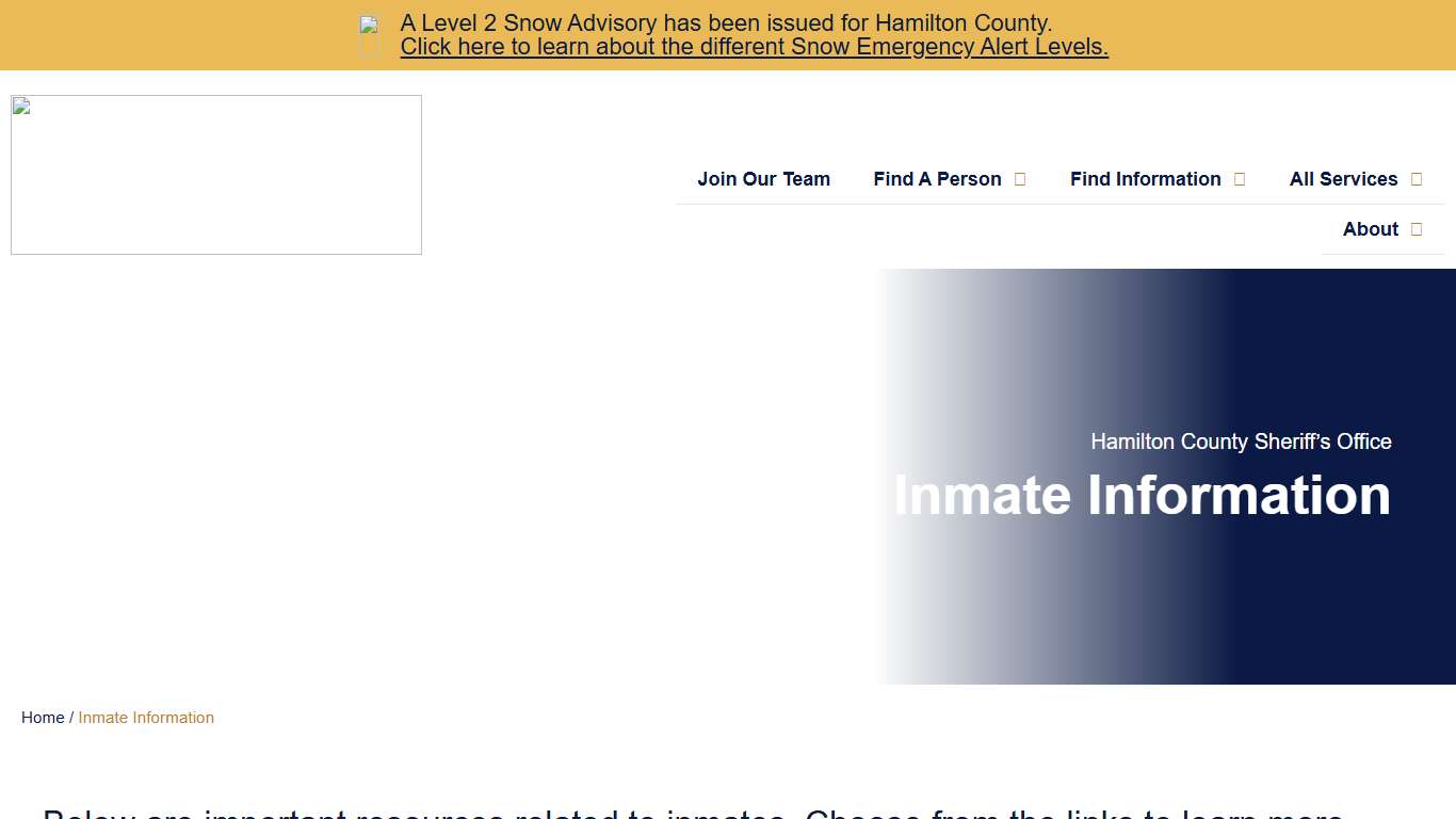 Hamilton County Sheriff's Office Inmate Information